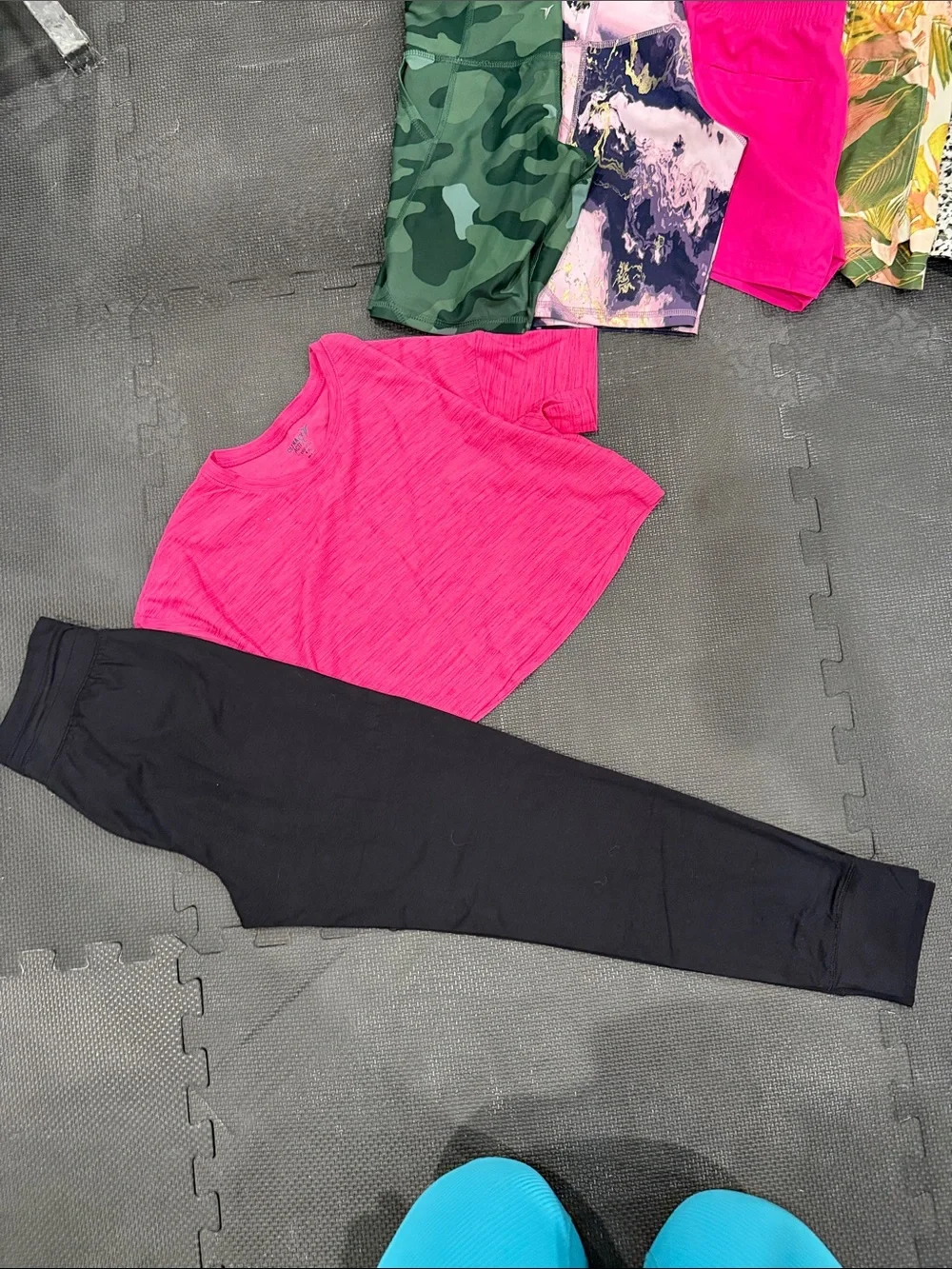 Old Navy Girls Assorted Active Shorts and Leggings - Pink, Green, Black, Yellow